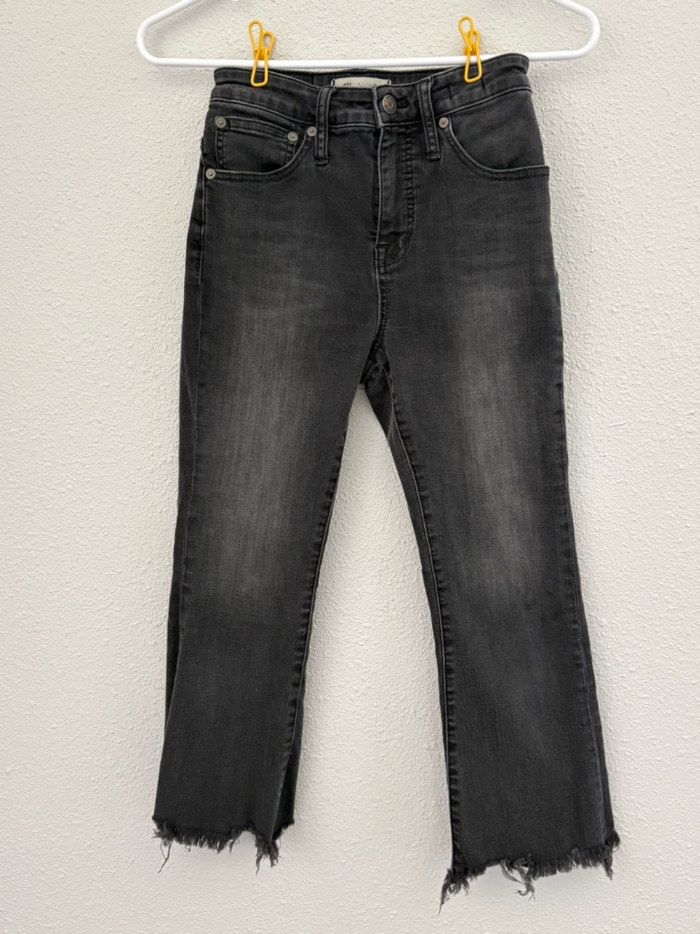Madewell Curvy Cali-Demi Boot Black/Grey Jeans (size 25P)